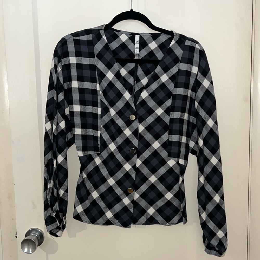 Zara plaid top size L